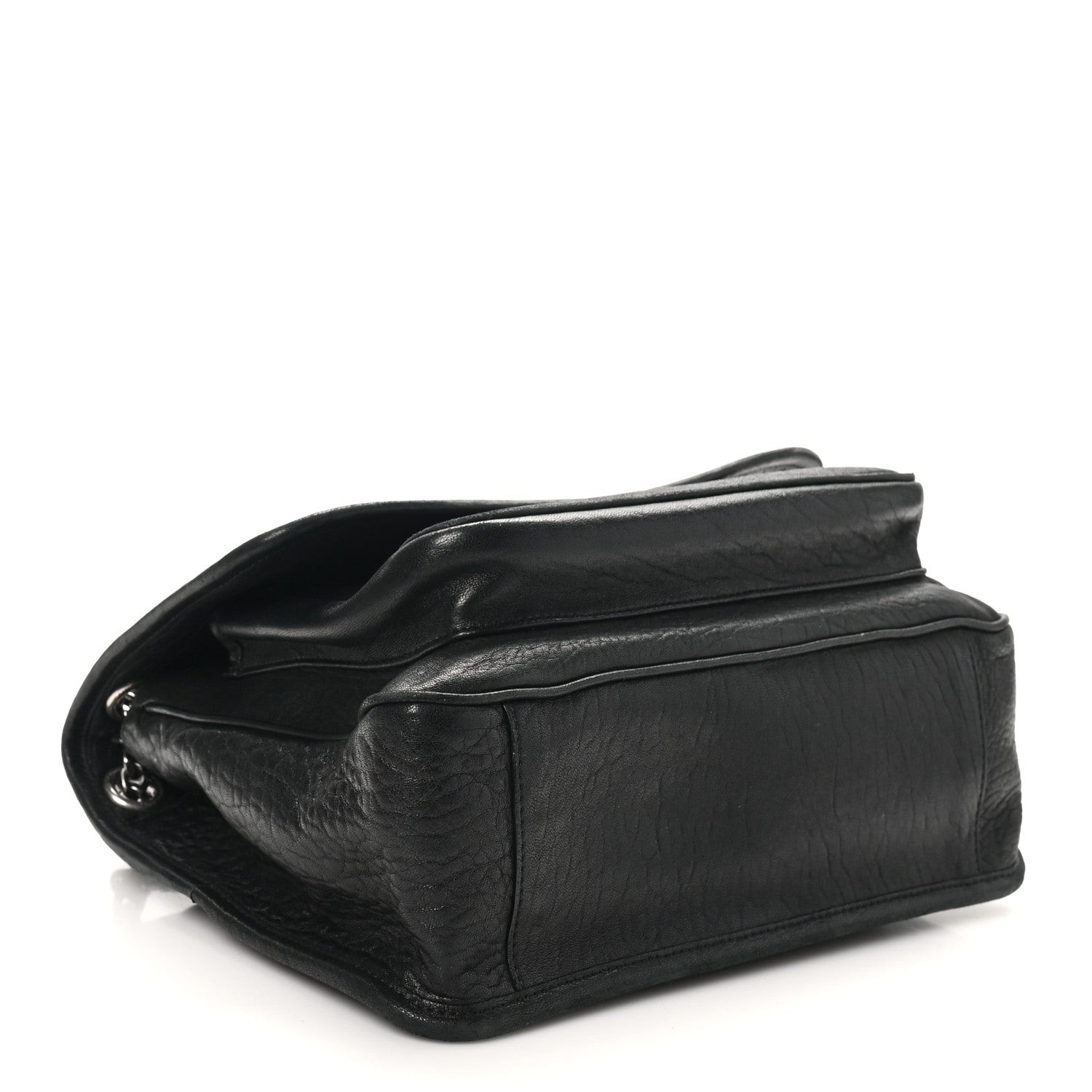 Saint Laurent Grained Lambskin Monogram Medium Niki Chain Satchel Black 4 of 10