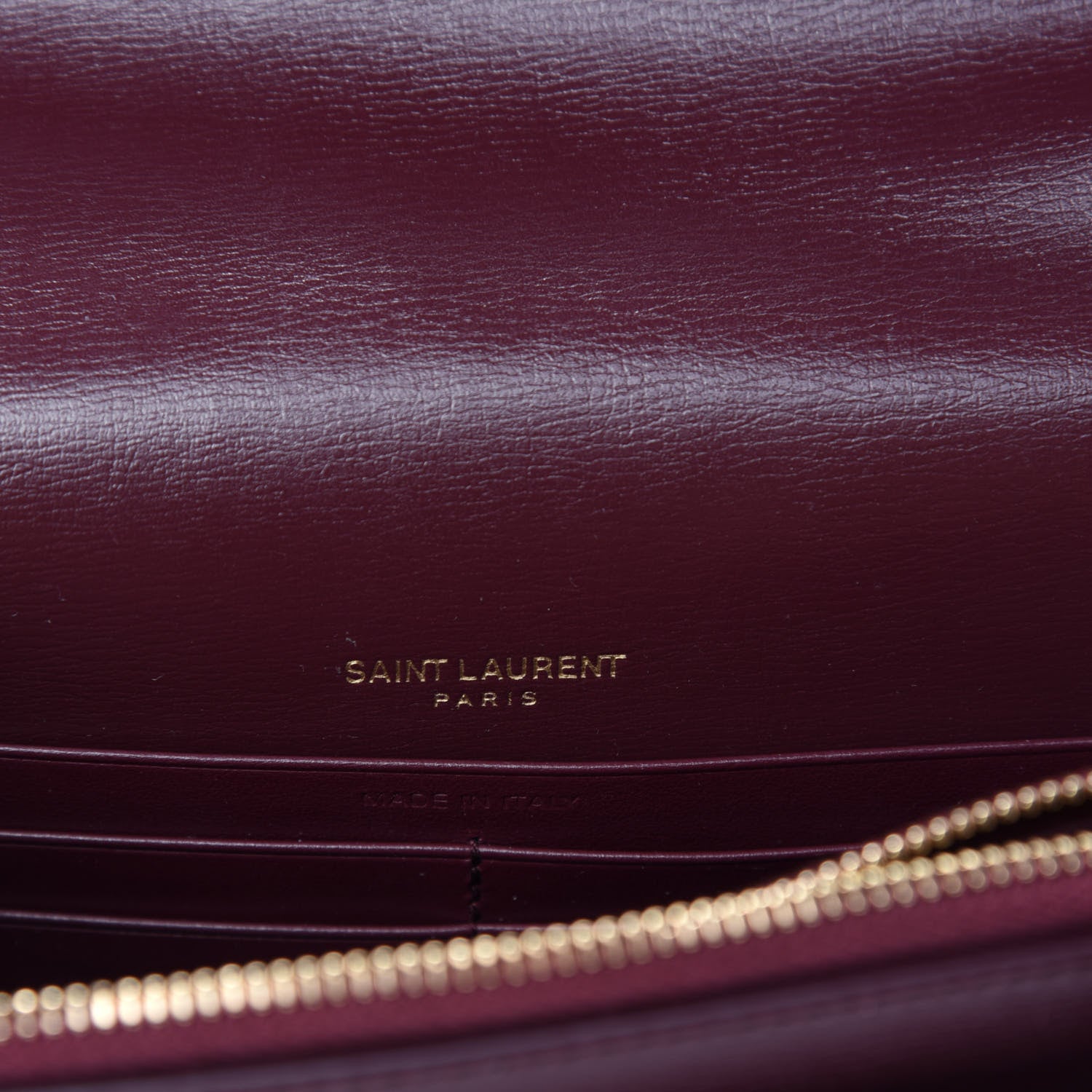 Saint Laurent Calfskin Monogram Sunset Chain Wallet New Red 8 of 10