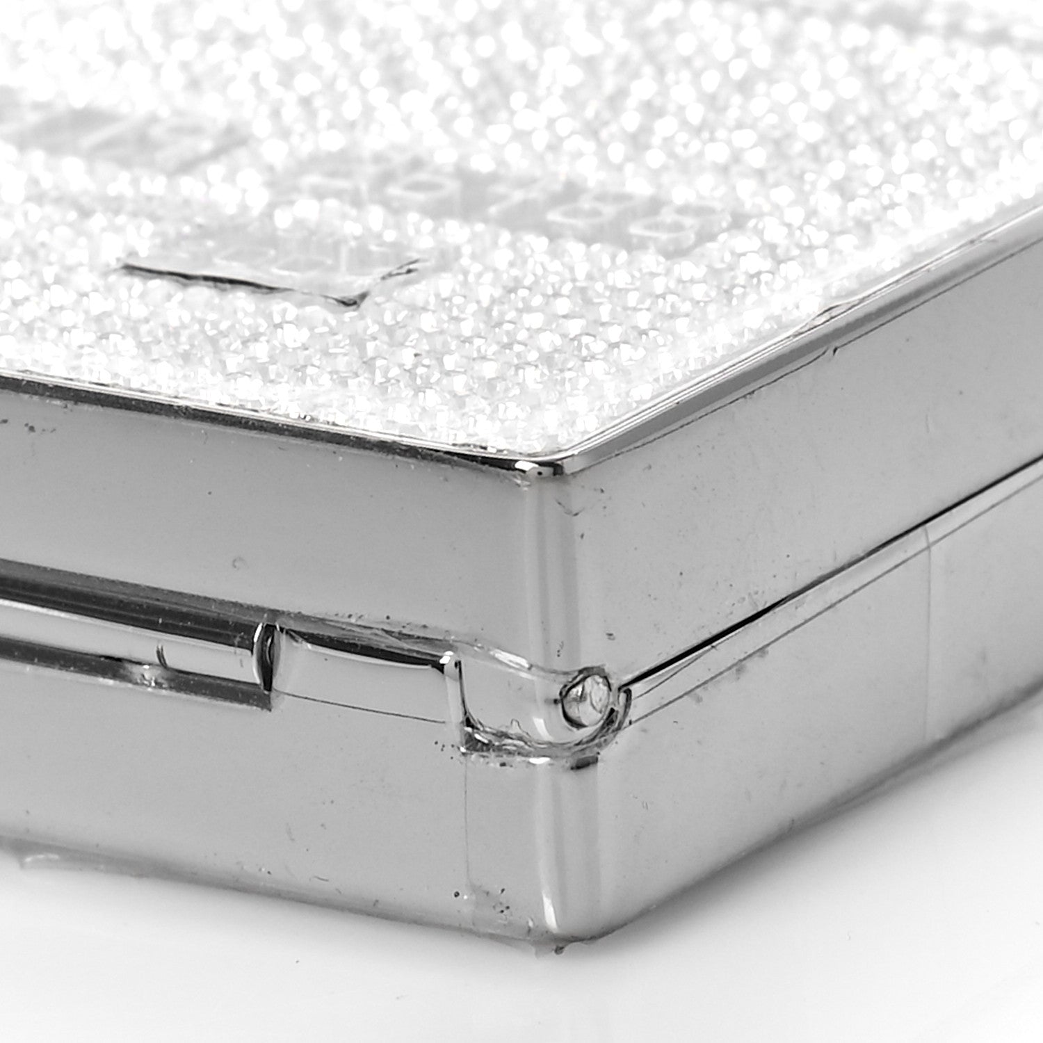 Alexander Wang Crystal Credit Card Wangloc Minaudiere Clutch Silver 8 of 9