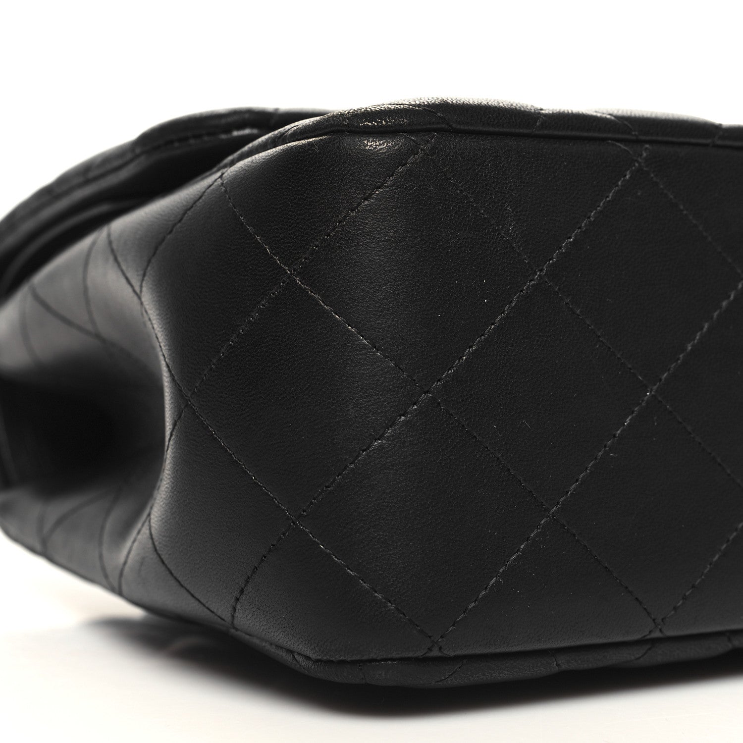 Chanel Lambskin Quilted Jumbo Double Flap So Black 9 of 13