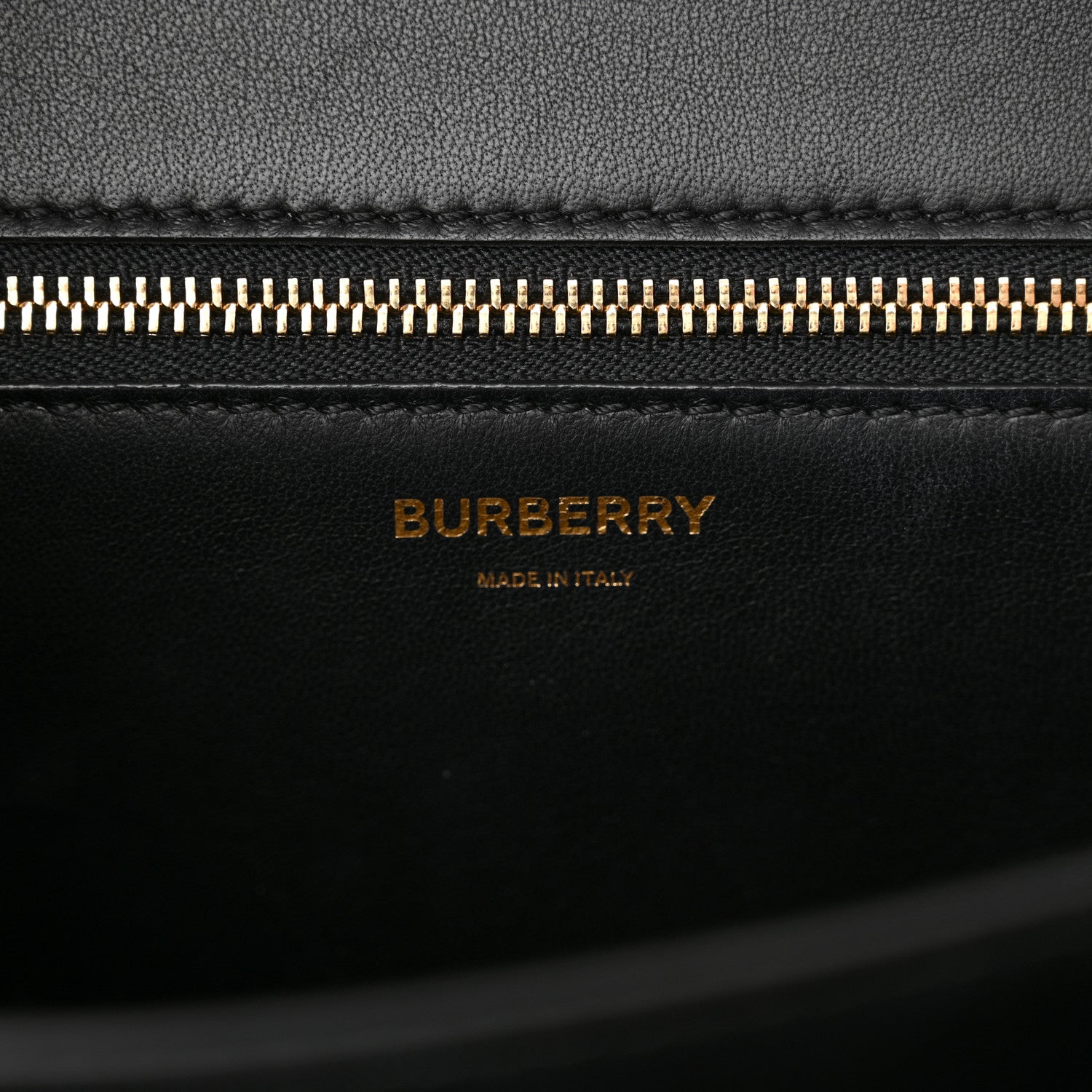 Burberry Grained Calfskin Medium TB Bag Black 6 of 10