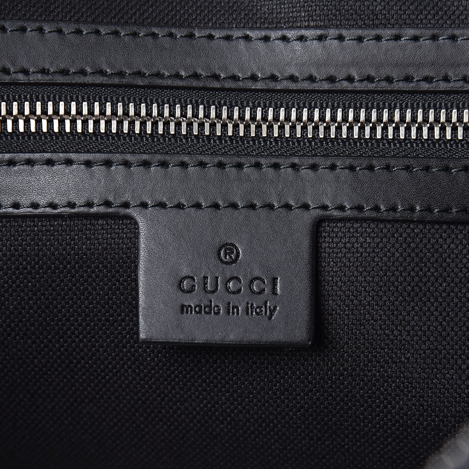 Gucci Soft GG Supreme Monogram Appia Calfskin Web East West Messenger Bag Black Grey 6 of 9