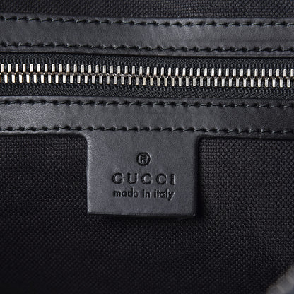 Gucci Soft GG Supreme Monogram Appia Calfskin Web East West Messenger Bag Black Grey 6 of 9