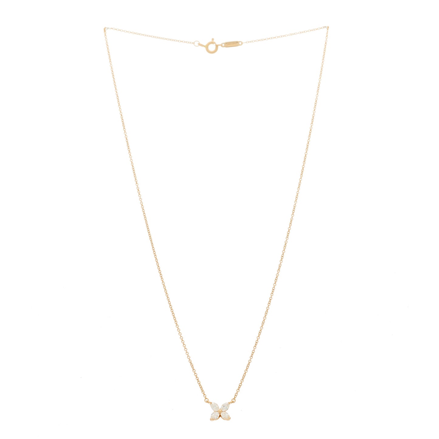 18K Rose Gold Diamond Small Victoria Necklace