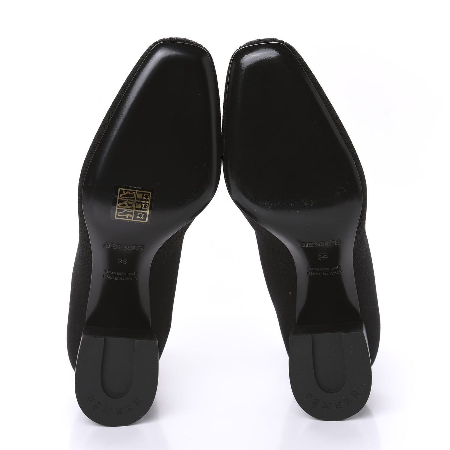 Knit Calfskin Volver Ankle Boots 39 Black