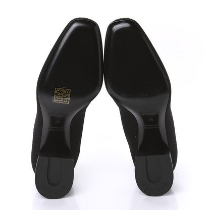 Hermes Knit Calfskin Volver Ankle Boots 39 Black 6 of 8