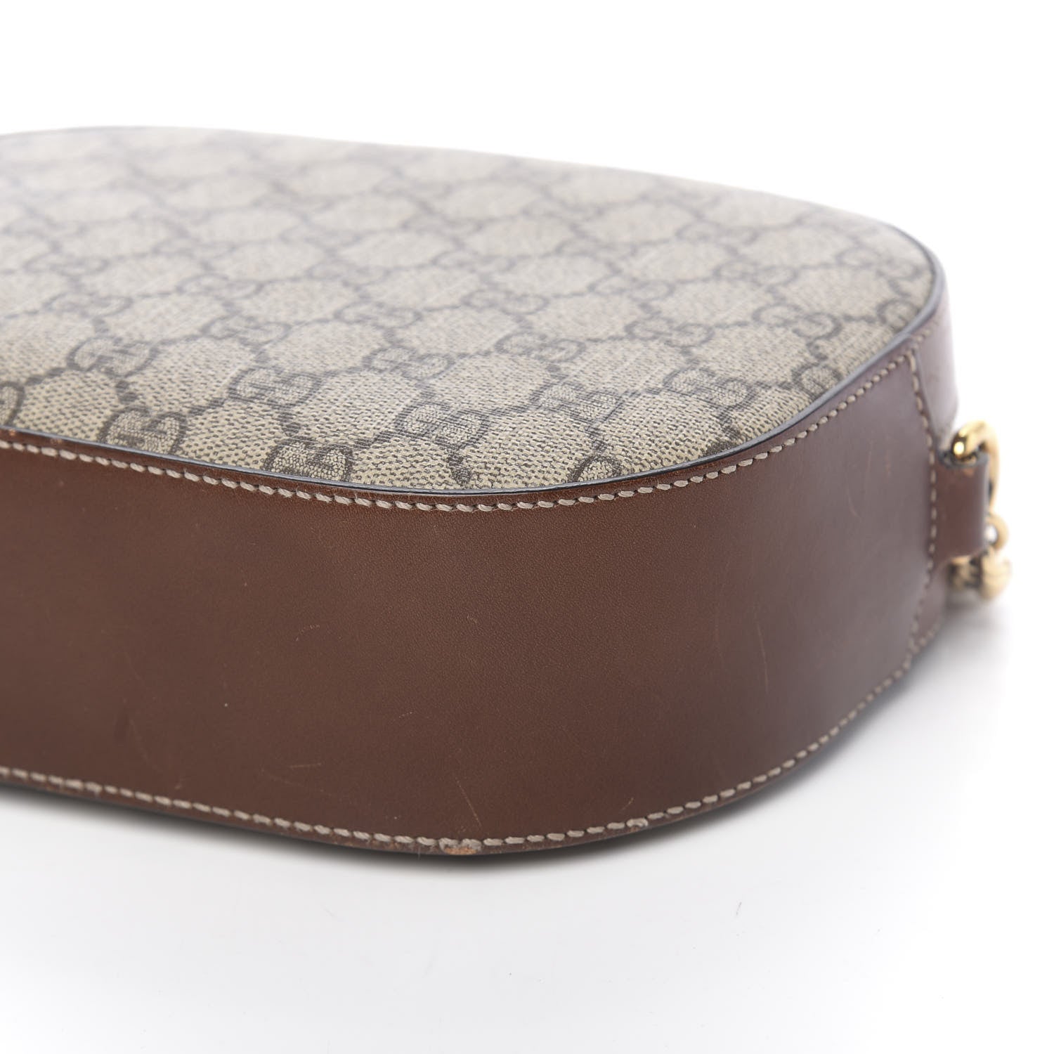 Gucci GG Supreme Monogram Cuoio Toscano Mini Chain Shoulder Bag Beige Ebony Cuir 13 of 13