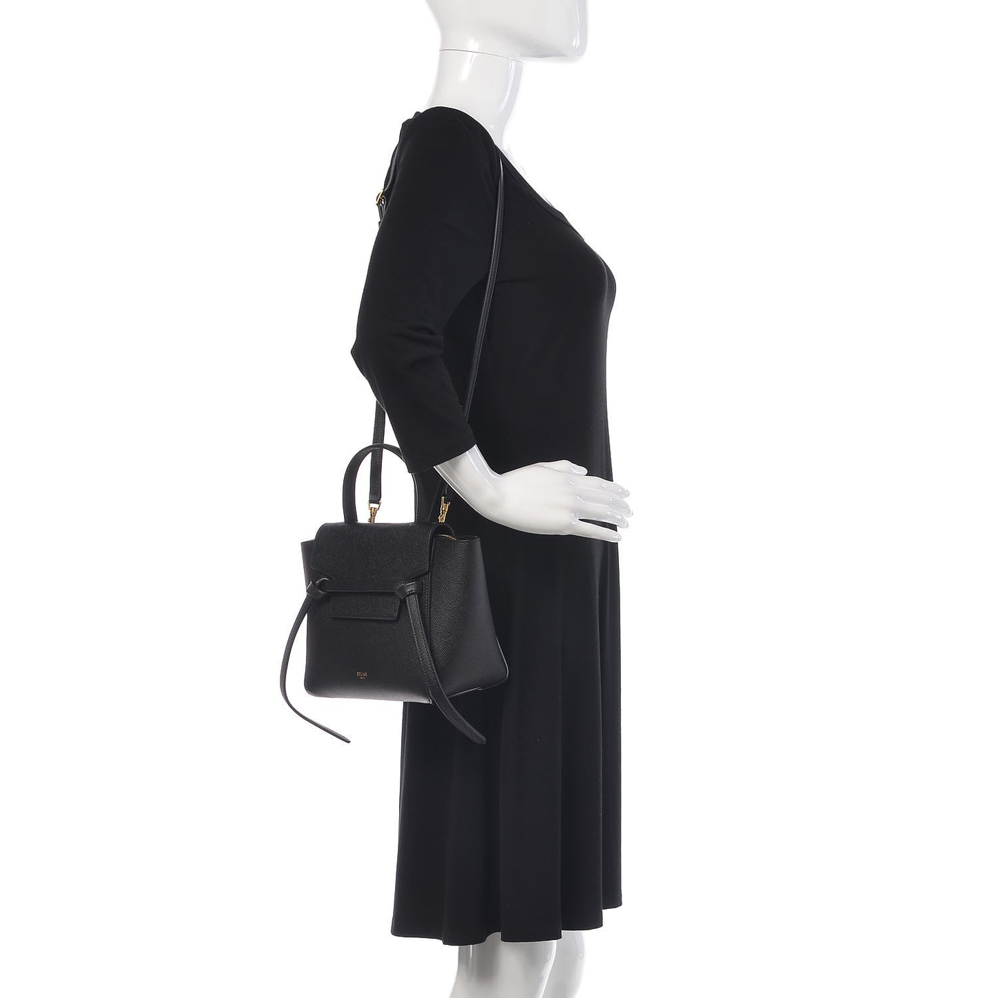 Grained Calfskin Nano Belt Bag Black