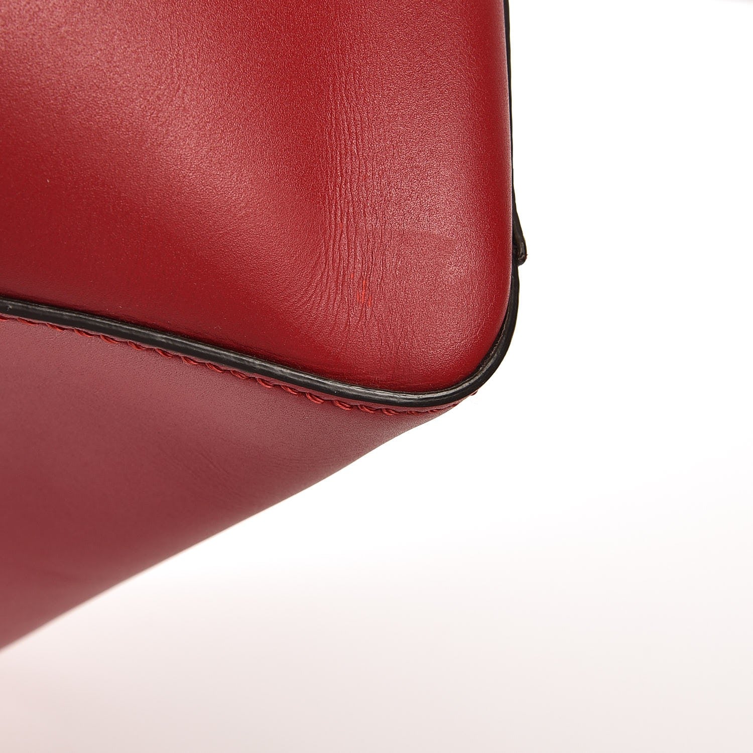 Fendi Vitello Morgan Fabric Jacquard Pequin Medium Peekaboo Iconic Satchel Mattone Tobacco Black 10 of 12