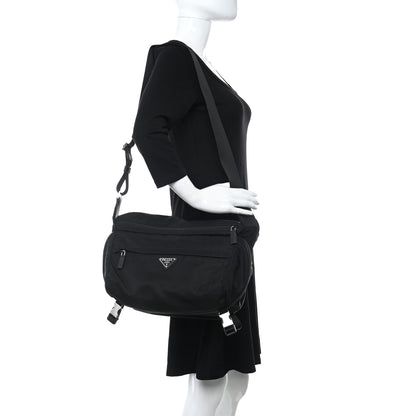 Prada Nylon Tessuto Montagna Messenger Bag Black 2 of 10