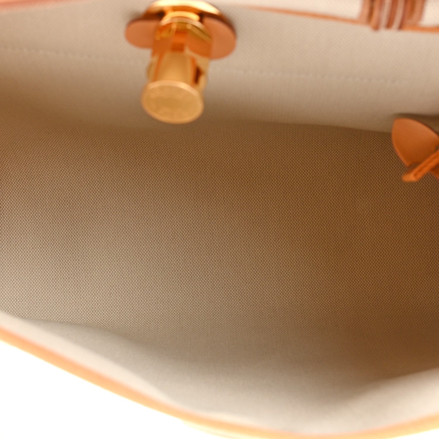 Hermes Military Toile Vache Hunter Herbag Zip Retourne 31 PM Beton Naturel 6 of 11