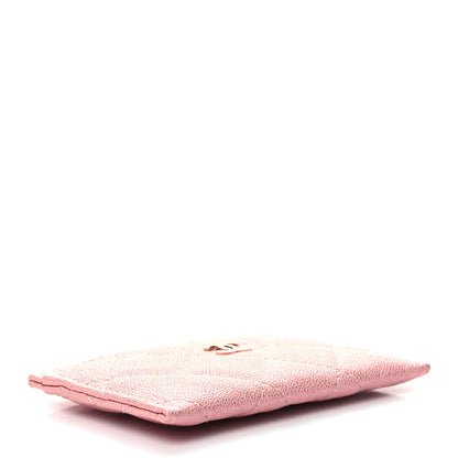 Chanel Iridescent Caviar Quilted Card Holder Rose Pink 4 of 10