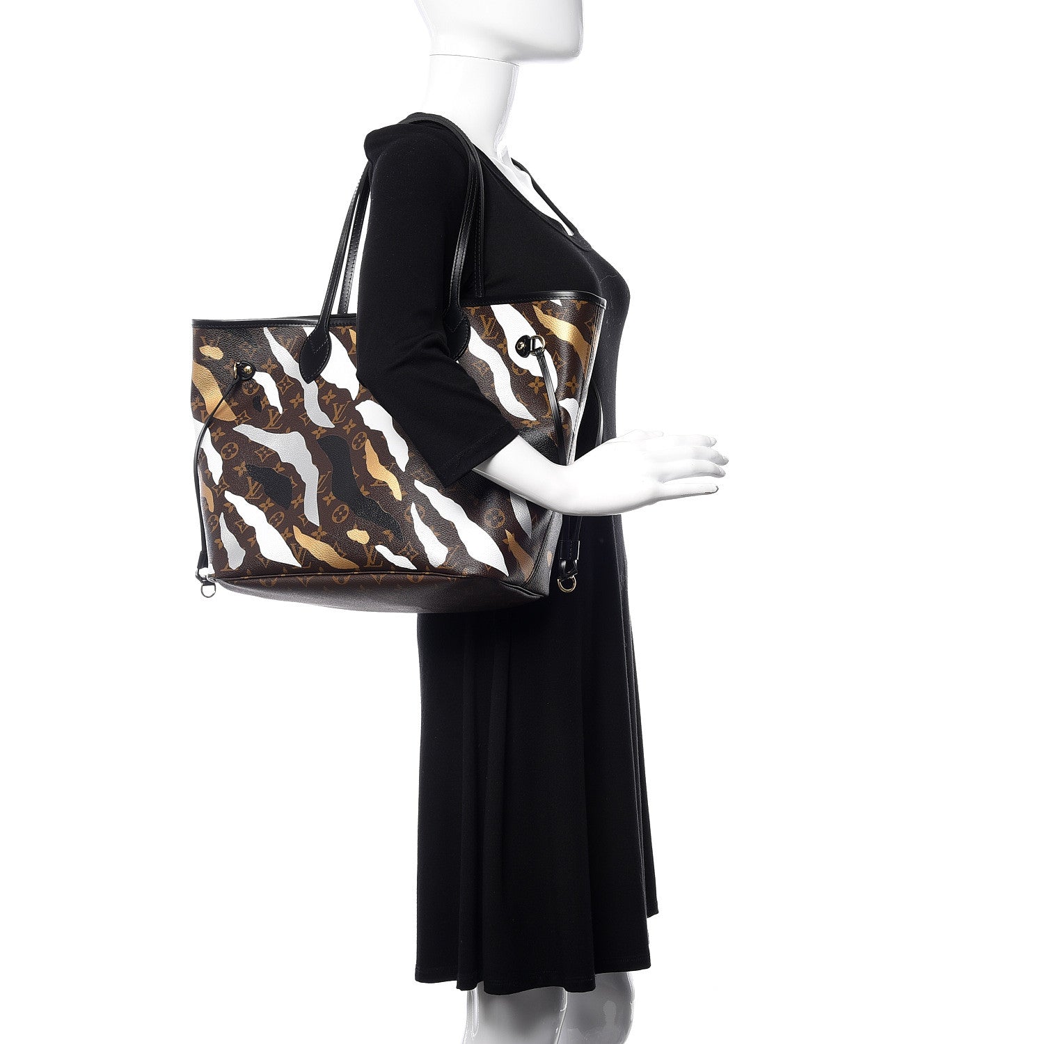 Louis Vuitton X LOL Monogram Neverfull MM Gold Silver 2 of 12