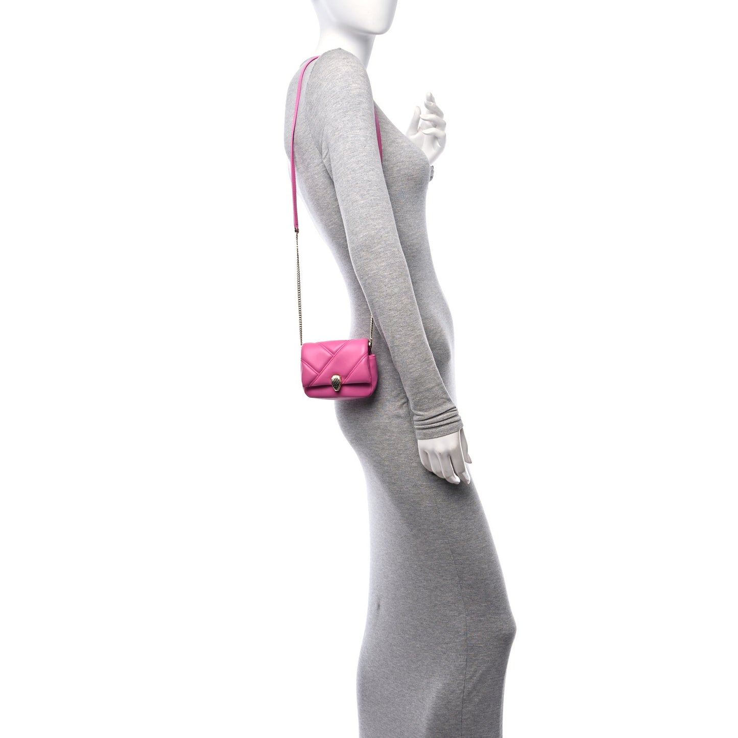 Calfskin Serpenti Cabochon Micro Bag Pink