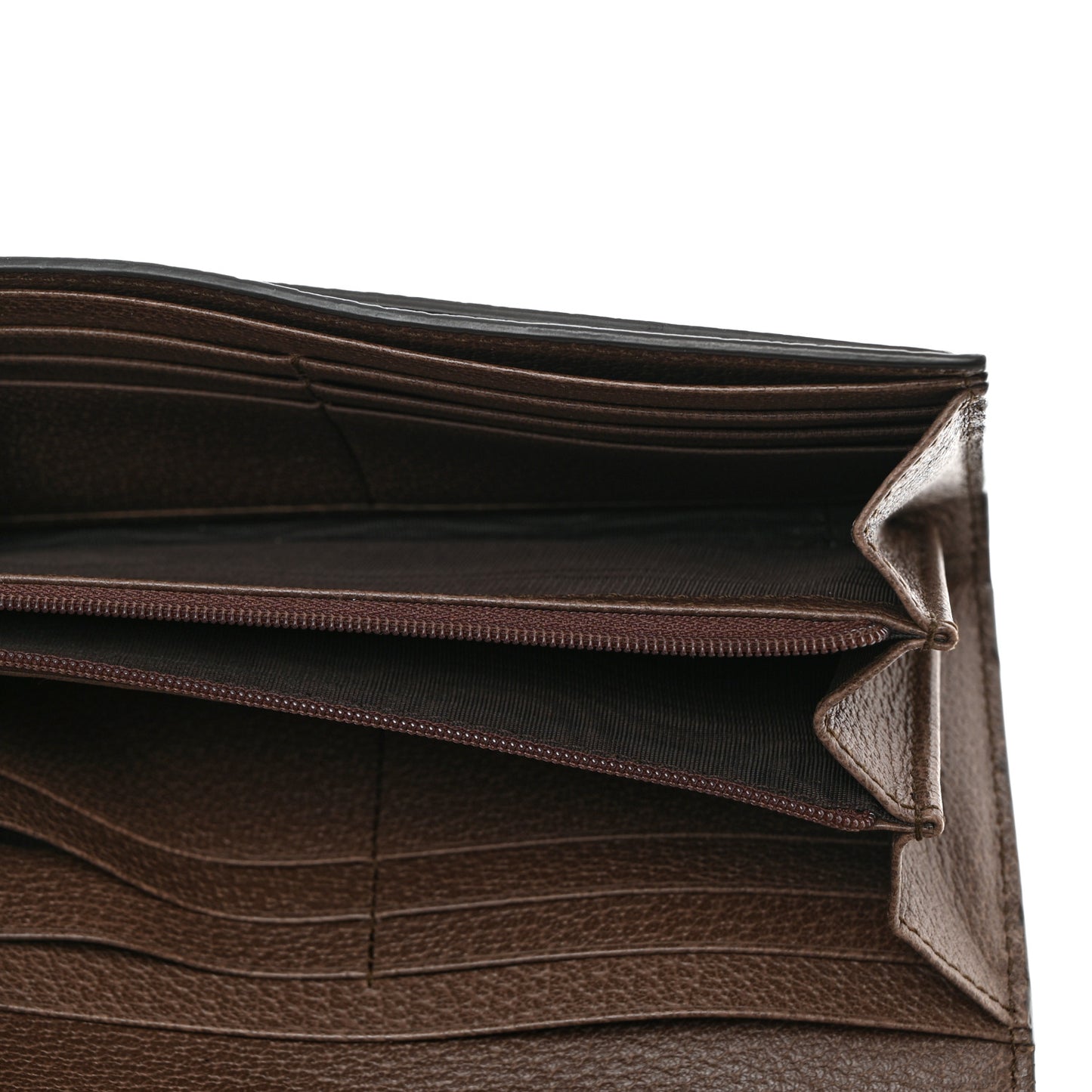 GG Supreme Monogram Web Ophidia Continental Wallet Brown