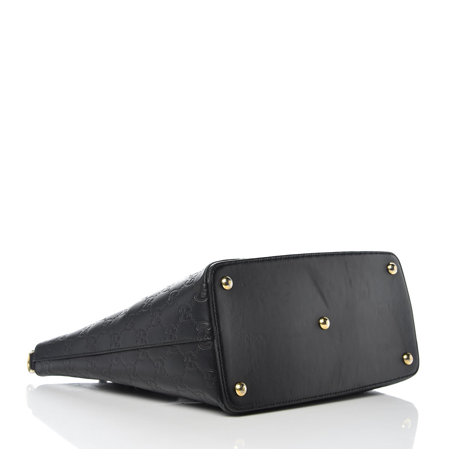 Gucci Guccissima Small Zippered Bucket Tote Black 3 of 13