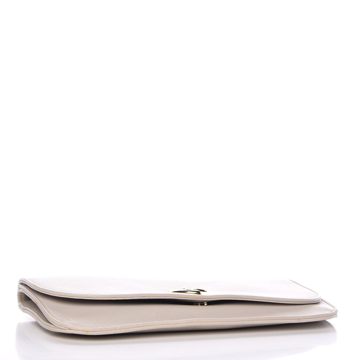 Pebbled Calfskin 1973 Clutch Off White
