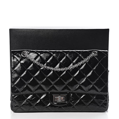 Chanel Distressed Patent Quilted 2.55 Reissue 227 Flap Black 16 of 16