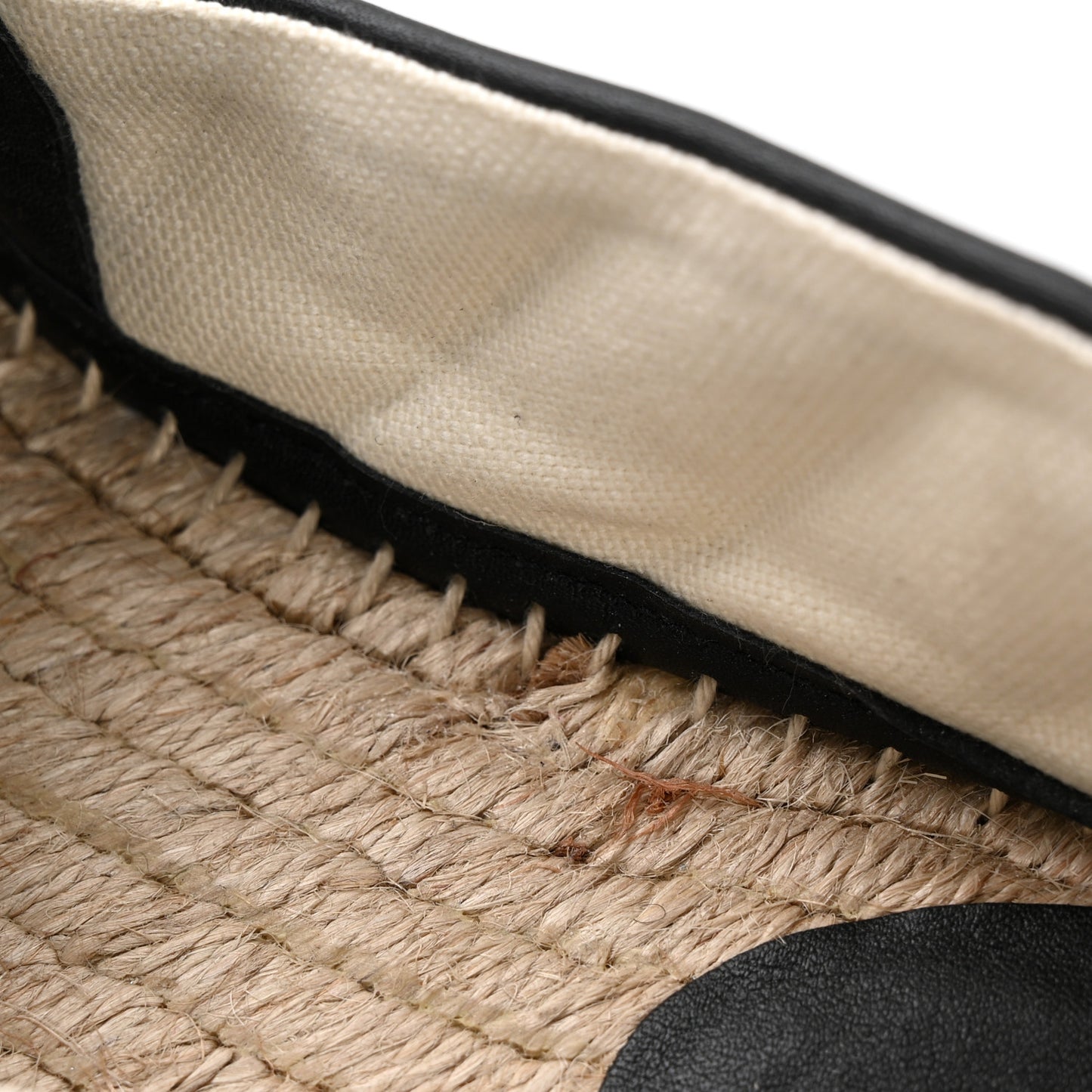 Monogram Matelasse Diagonal GG Marmont Espadrilles 36.5 Beige Ebony Black