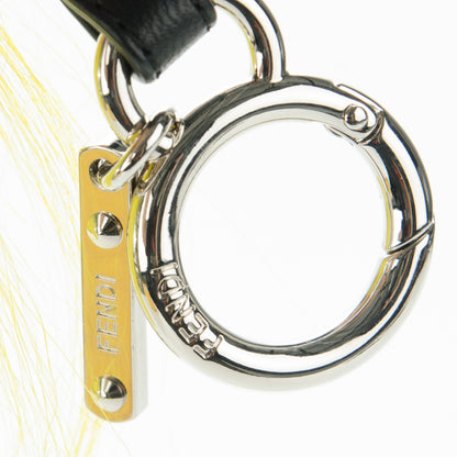 Fendi Mink Goat Fur QuTweet Jungle Bag Bug Charm Green Yellow Pink 4 of 4