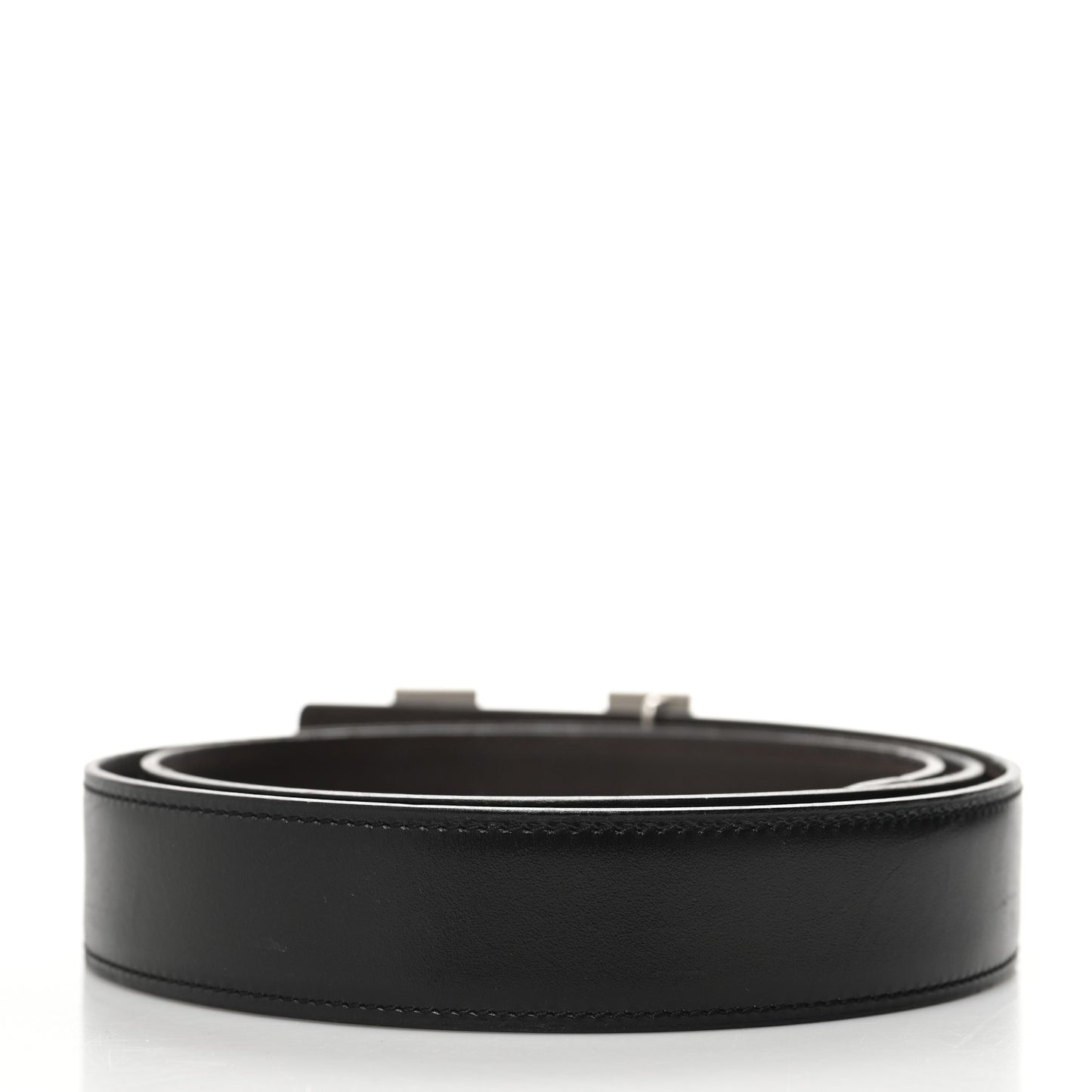 Box 32mm Guilloche H Belt 100 Black Chocolate