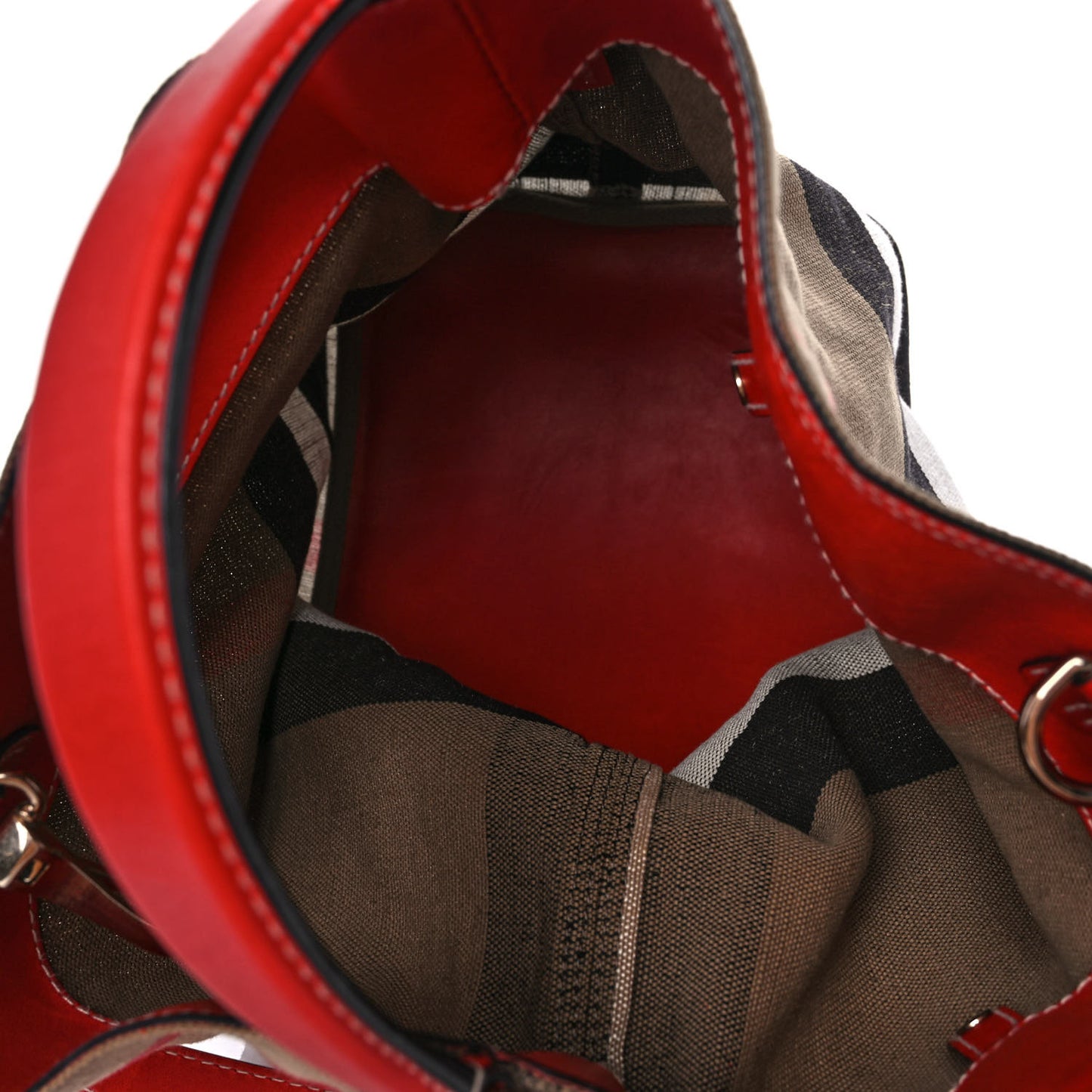 Canvas Mega Check Medium Ashby Hobo Cadmium Red
