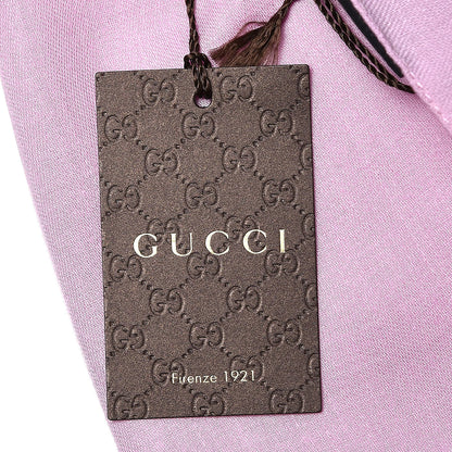 Gucci Wool Silk GG Monogram GGNat Scarf Rose 3 of 4