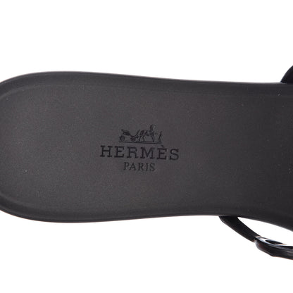 Hermes Rubber Chaine d'Ancre Rivage Sandals 39 Black 8 of 9