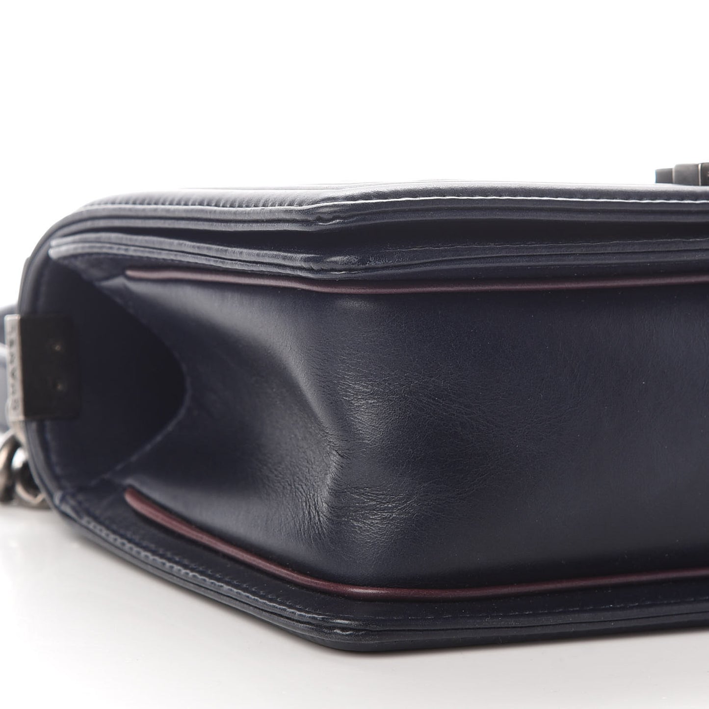 Calfskin Embossed Medium Paris Salzburg Boy Flap Navy
