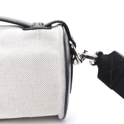 Burberry Calfskin Linen The Barrel Bag Black 9 of 11
