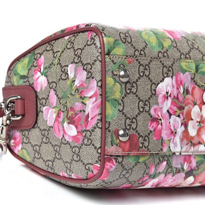 Gucci GG Supreme Monogram Blooms Small Boston Beige Multicolor Dry Rose 8 of 10