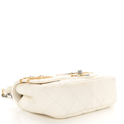 Chanel Lambskin Quilted Mini Coco Clips Flap White 4 of 12