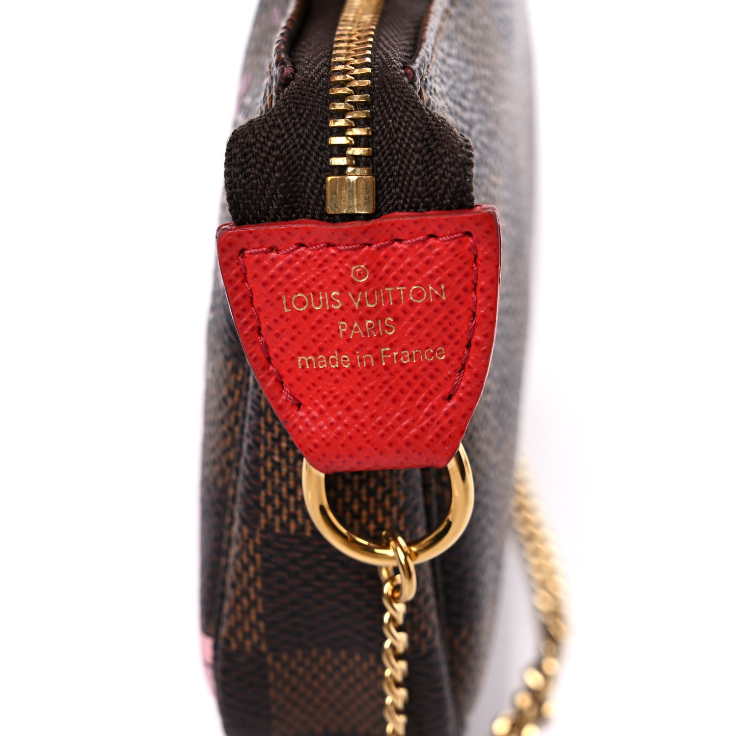 Damier Ebene 2019 Christmas Animation Mini Pochette Accessories Red