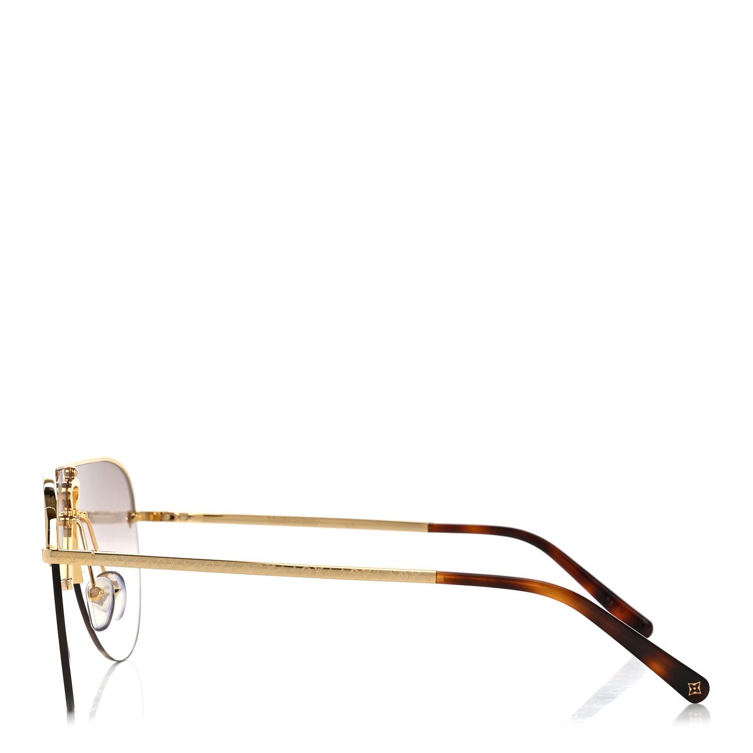 Louis Vuitton Grease Mask Sunglasses Z1469U Gold 3 of 7