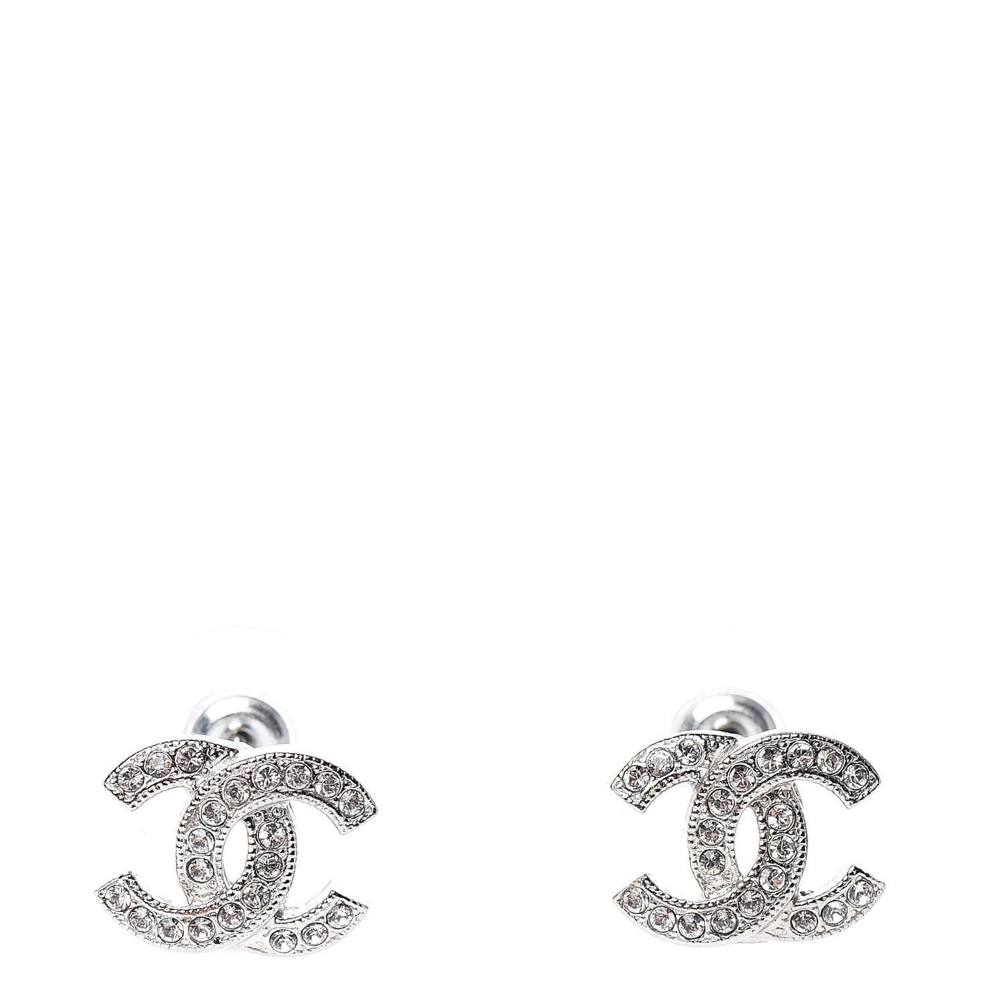 Crystal Timeless CC Earrings Silver