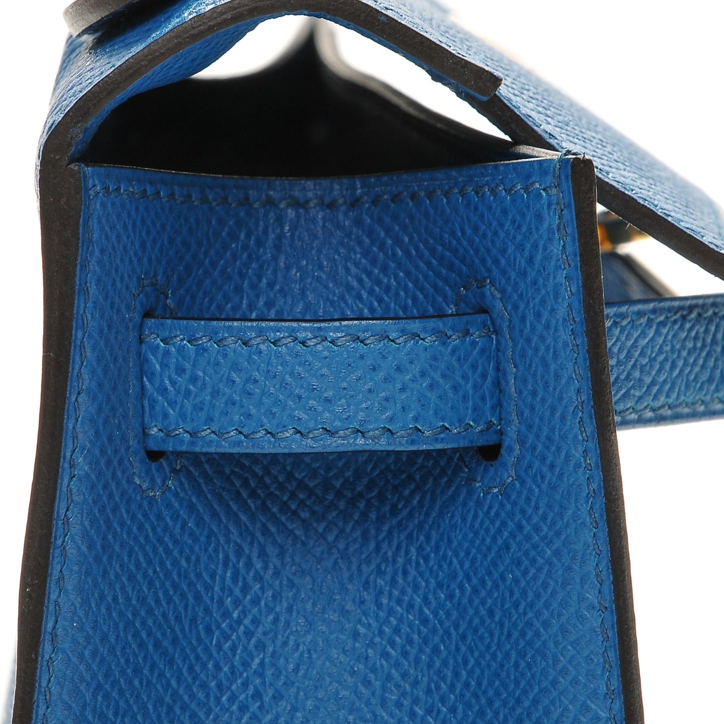 Epsom Kelly Pochette Clutch Bleu Izmir