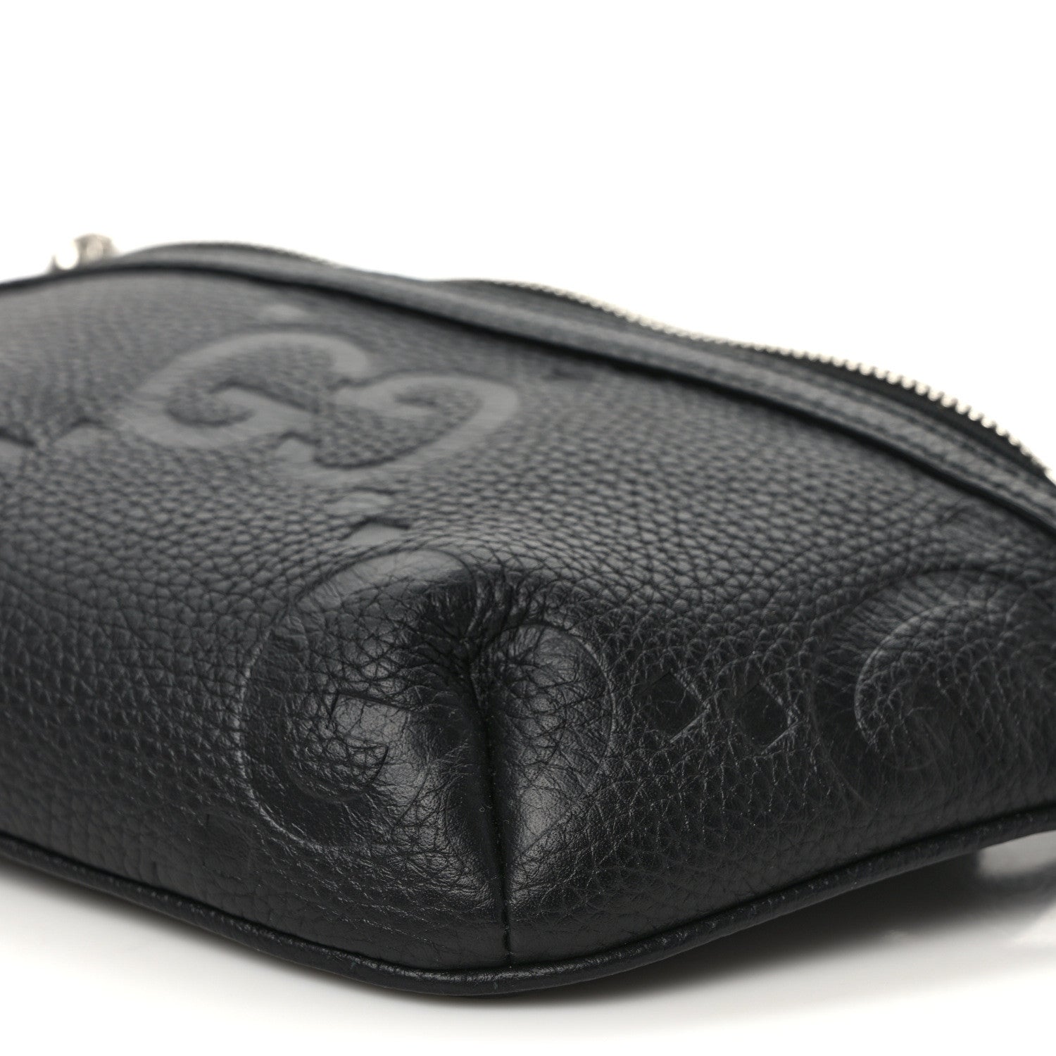 Gucci Piuma Calfskin Jumbo GG Embossed Small Belt Bag Black 8 of 8