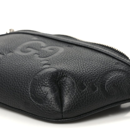Gucci Piuma Calfskin Jumbo GG Embossed Small Belt Bag Black 8 of 8