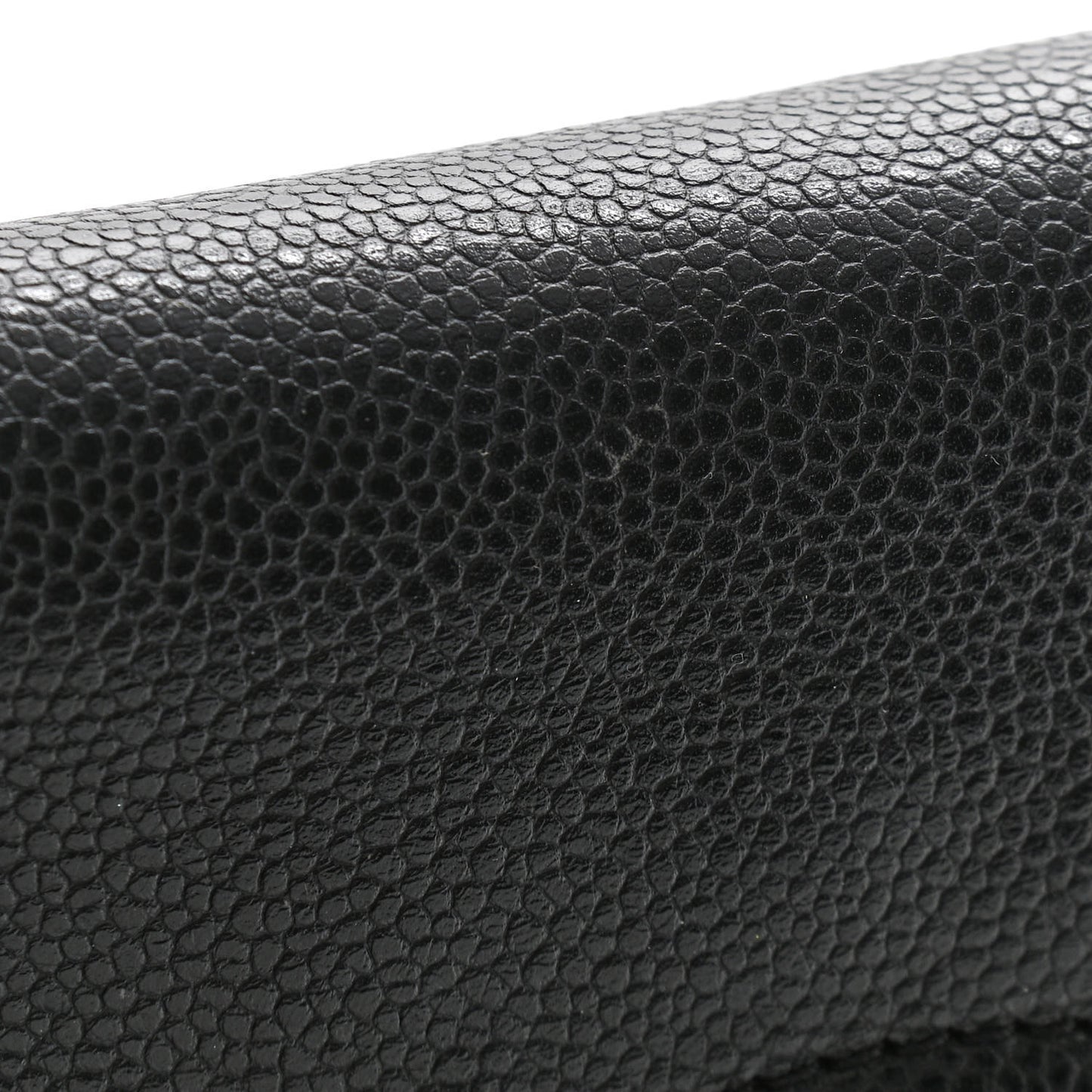 Caviar Half Moon Large Flap Black