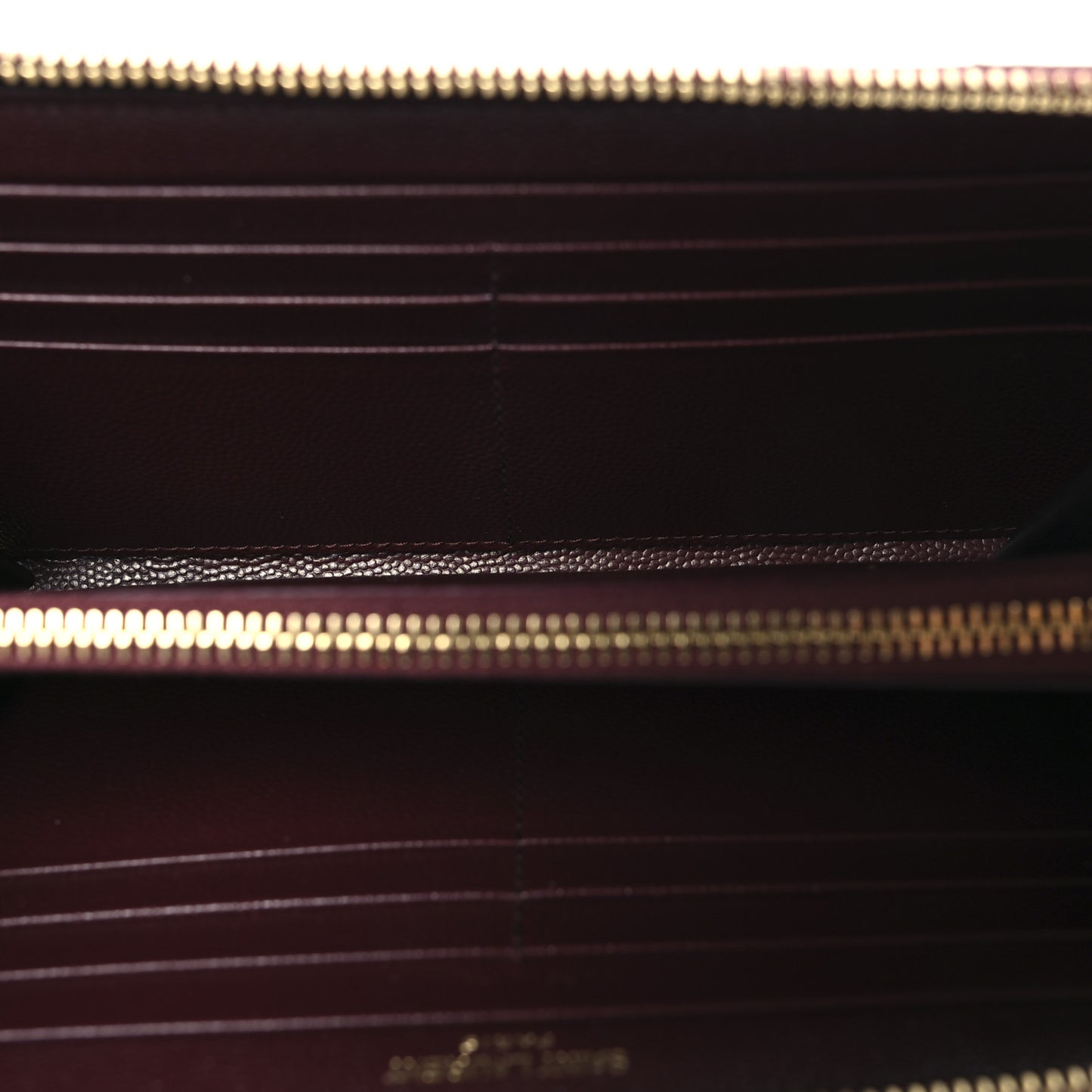 Grain De Poudre Matelasse Chevron Monogram Zip Around Wallet Rouge Legion