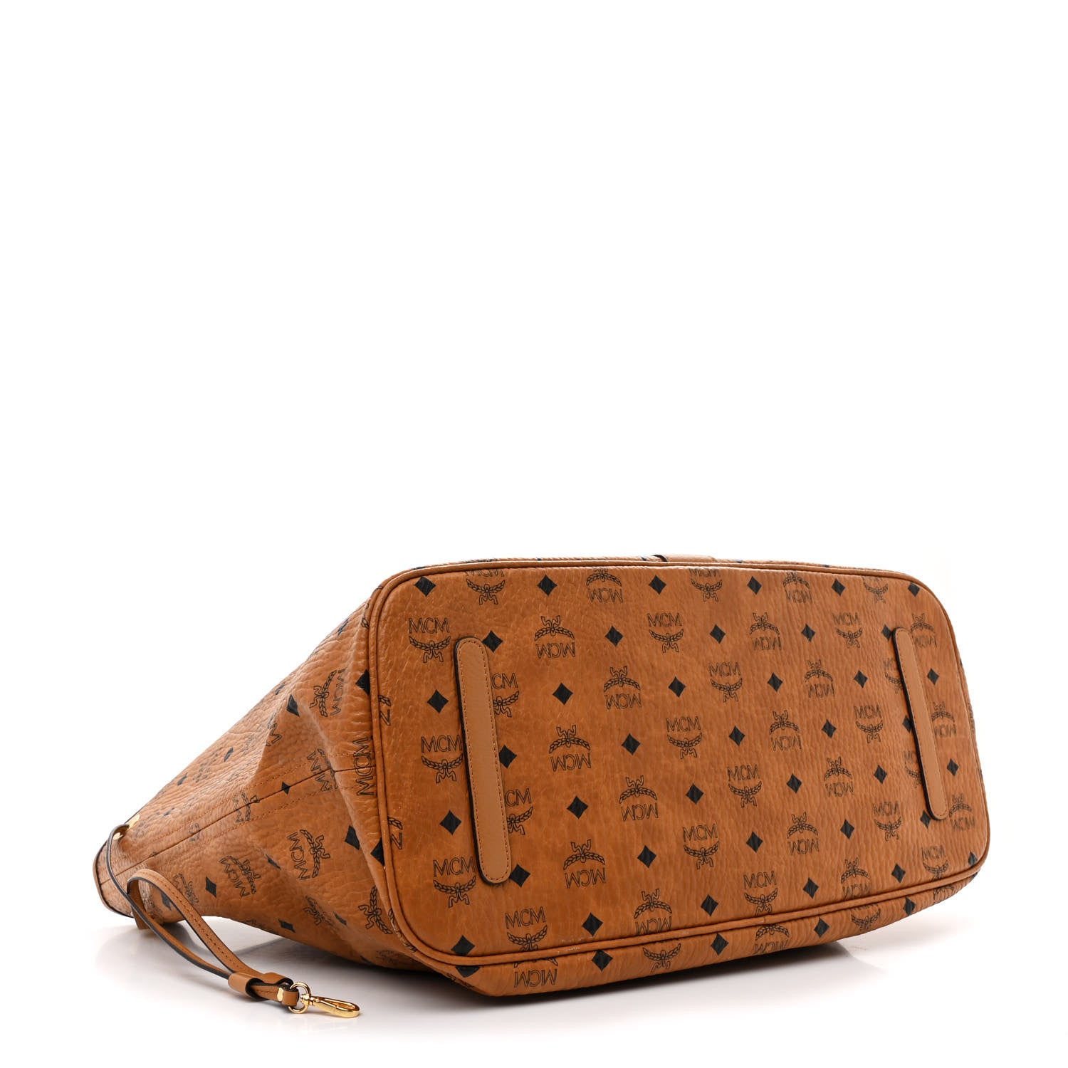 MCM Visetos Large Liz Reversible Shopper Tote Cognac 4 of 10