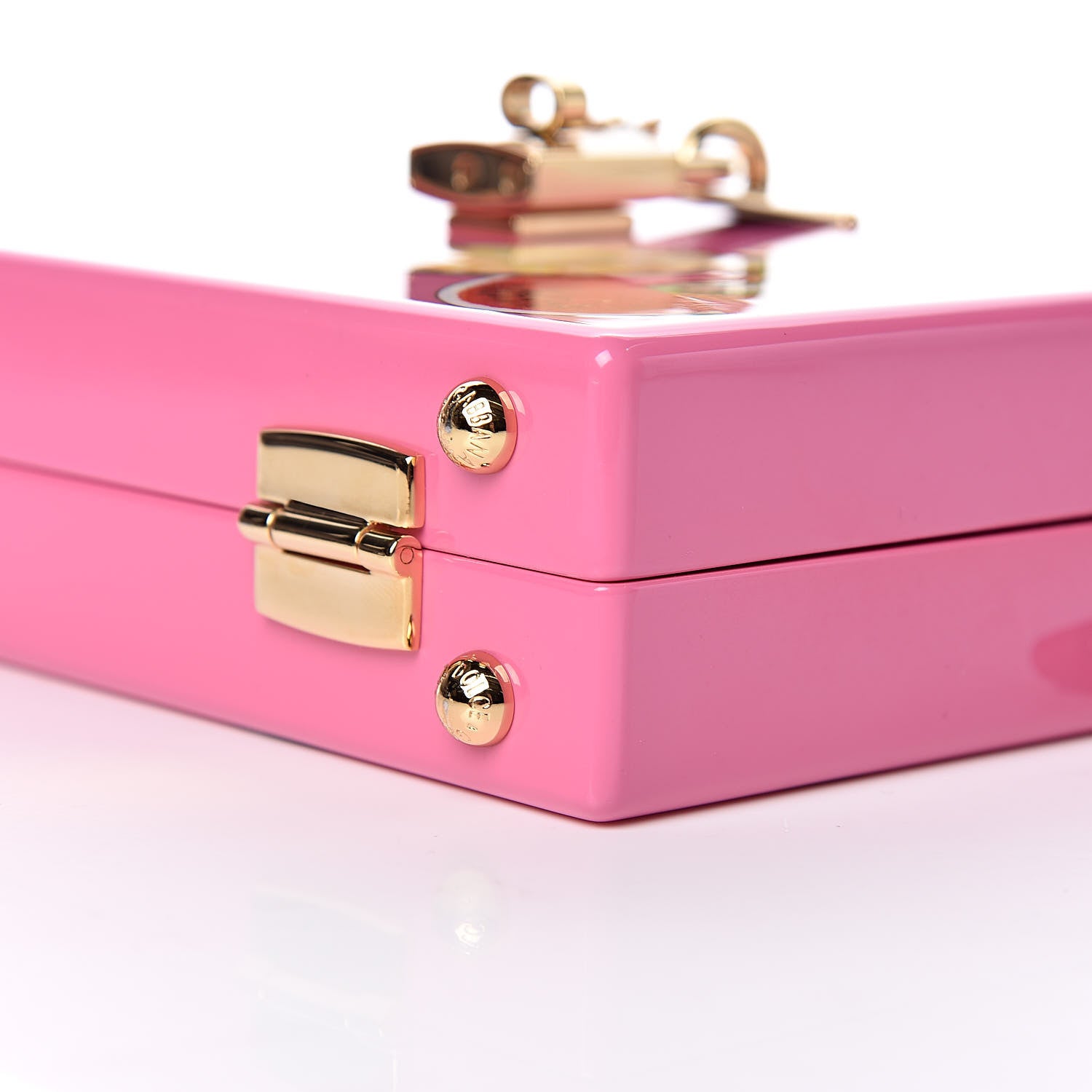 Dolce & Gabbana Acrylic Fruit Print Dolce Box Clutch Pink 9 of 9