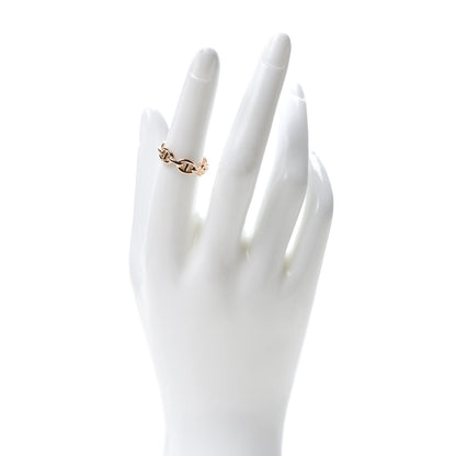 Hermes 18K Rose Gold PM Chaine D'Ancre Enchainee Ring 53 6.5 2 of 6