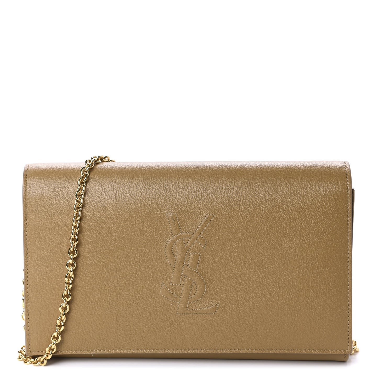 Calfskin Belle de Jour Chain Clutch Beige