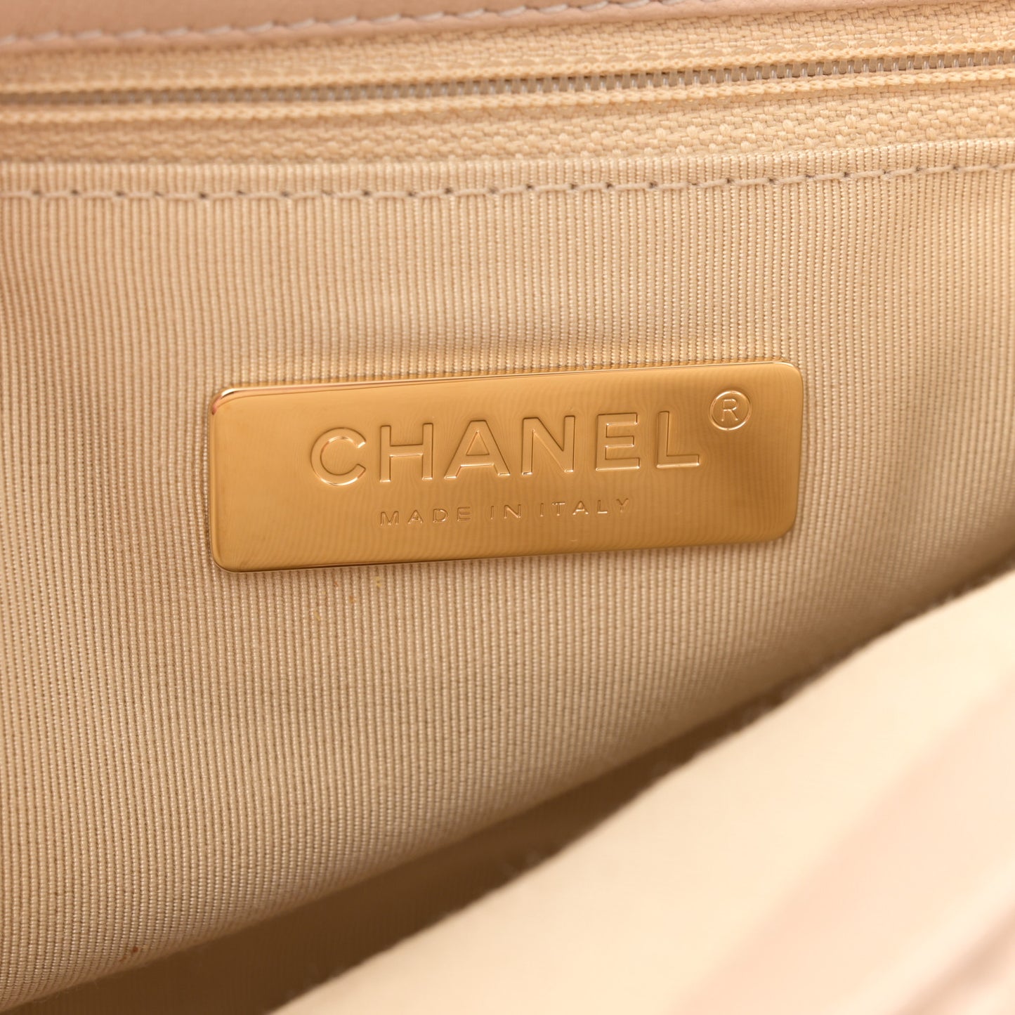 Lambskin Quilted Medium Chanel 19 Flap Beige