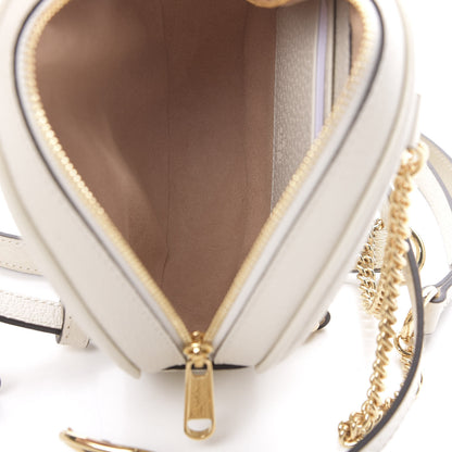 Gucci Textured Calfskin Web Mini Ophidia Round Backpack Mystic White 4 of 10