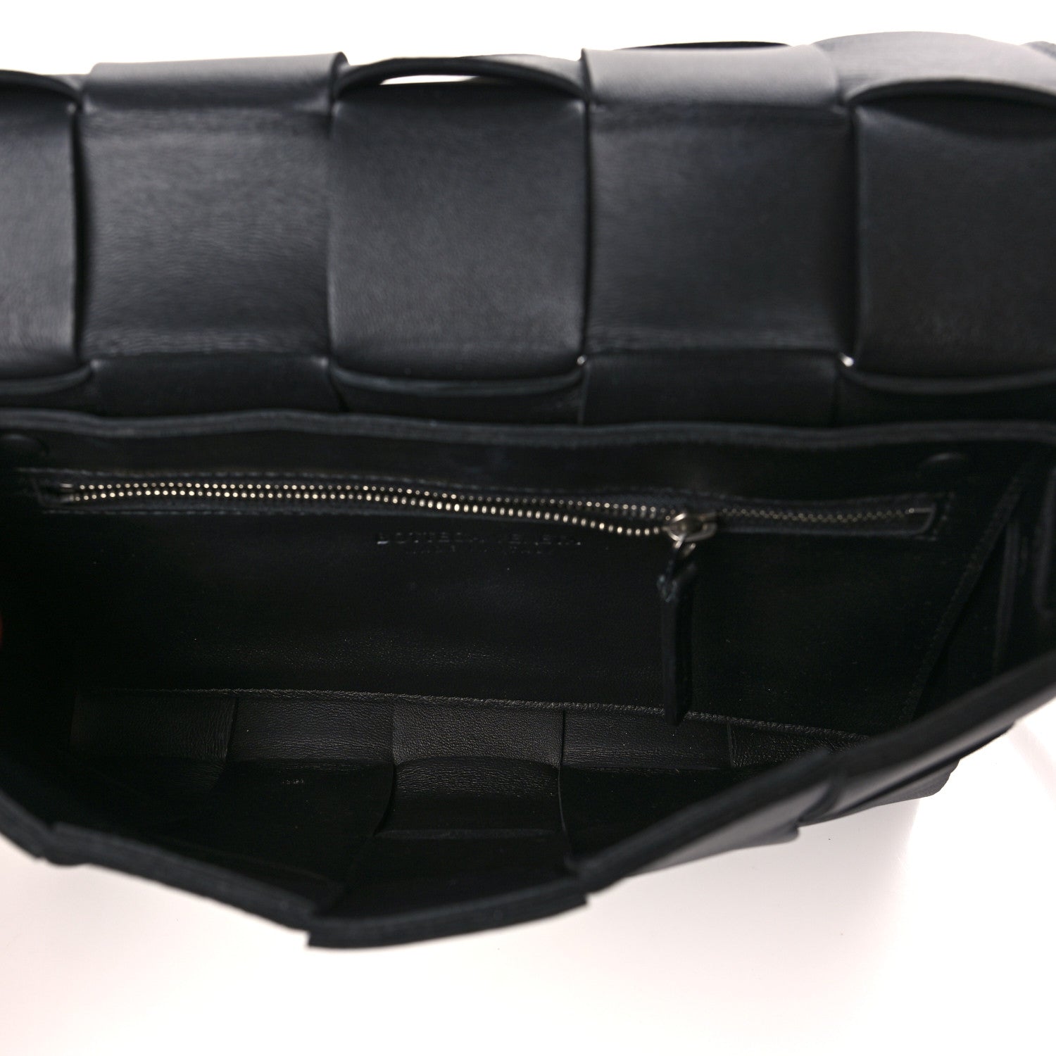 Bottega Veneta Lambskin Maxi Intreccio Small Cassette Crossbody Bag Black 5 of 9