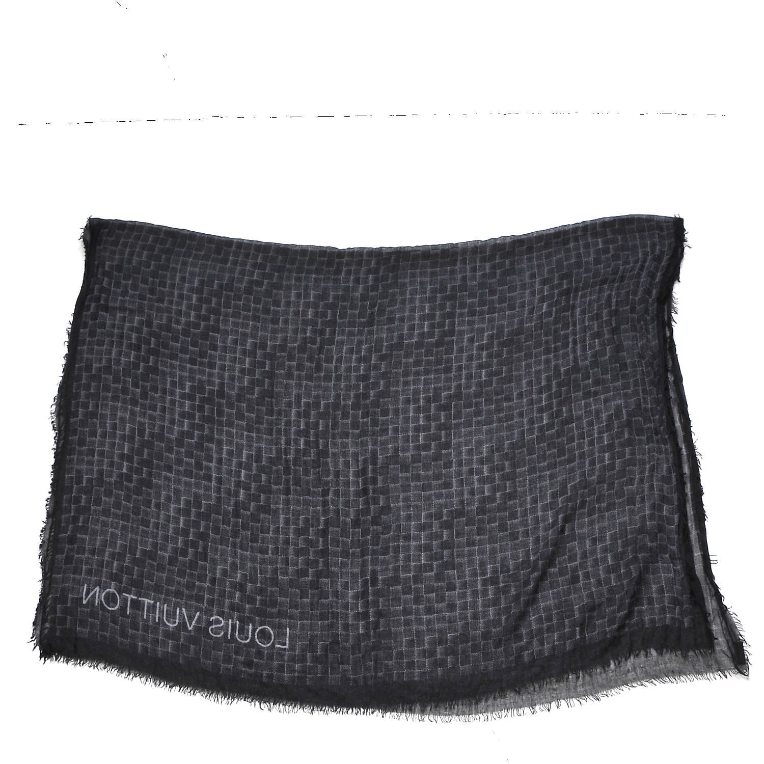 Louis Vuitton Cashmere Silk Etole Damier Stole Noir 3 of 7