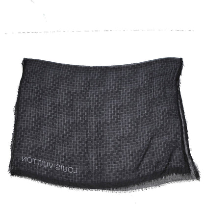 Louis Vuitton Cashmere Silk Etole Damier Stole Noir 3 of 7