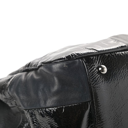 Chanel Lambskin Patent Calfskin Brooklyn Patchwork Accordion Flap Black 11 of 16
